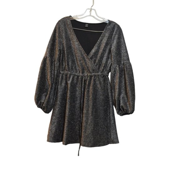 SHEIN Mini-SWDress Black Lurex Elastane Metallized S (4) - Picture 1 of 4